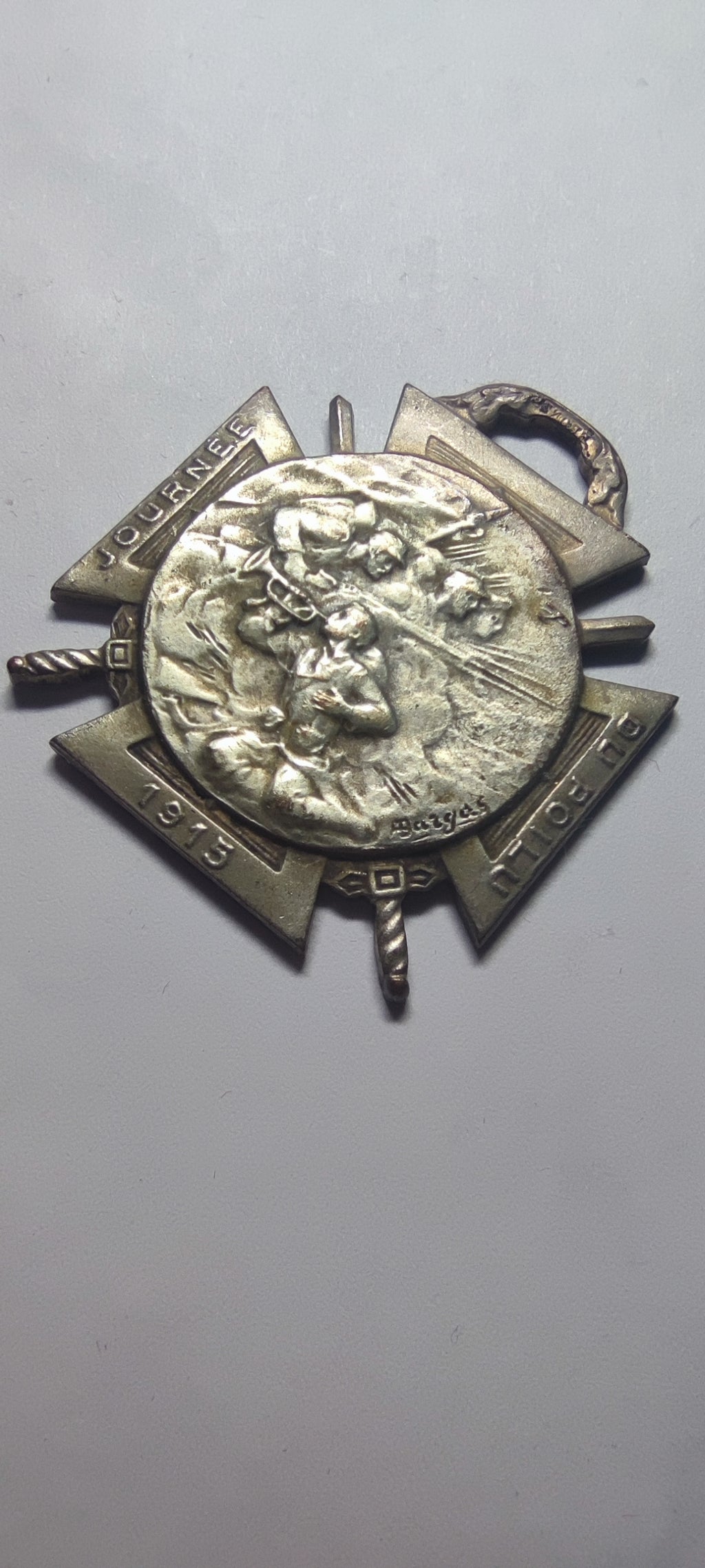 Médaille Journée du Poilu 1915 signée Bargas – vue 11