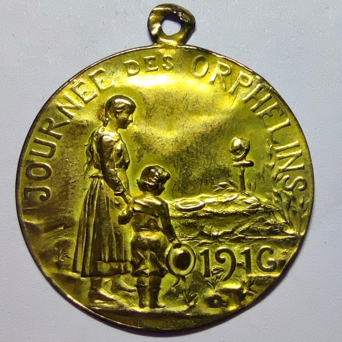 Insigne de la Journée des Orphelins, novembre 1916, G. Prud'homme (WWI)