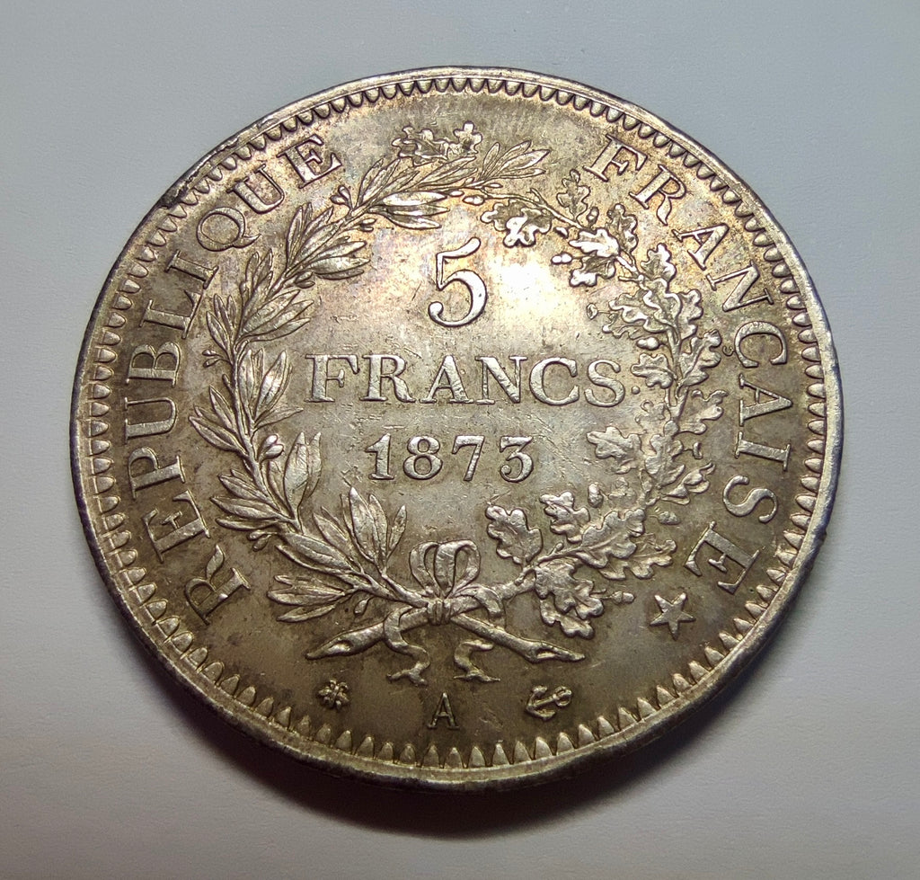 5 francs Hercule 1873 A (Paris), argent, IIIe République