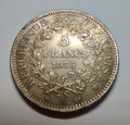 5 francs Hercule 1873 A (Paris), argent, IIIe République