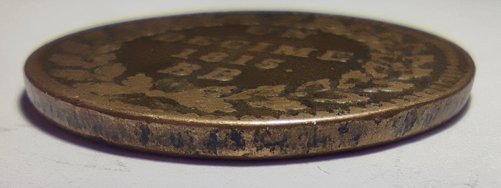 Un décime 1815 BB, siège de Strasbourg, Louis XVIII (L couronné), variété avec points