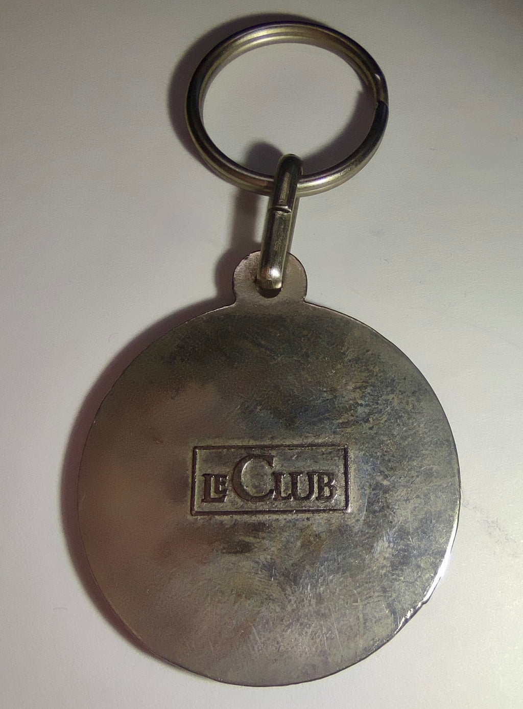 Porte-clés médaille « Napoléon Empereur », métal argenté, marqué « Le Club » (vintage)