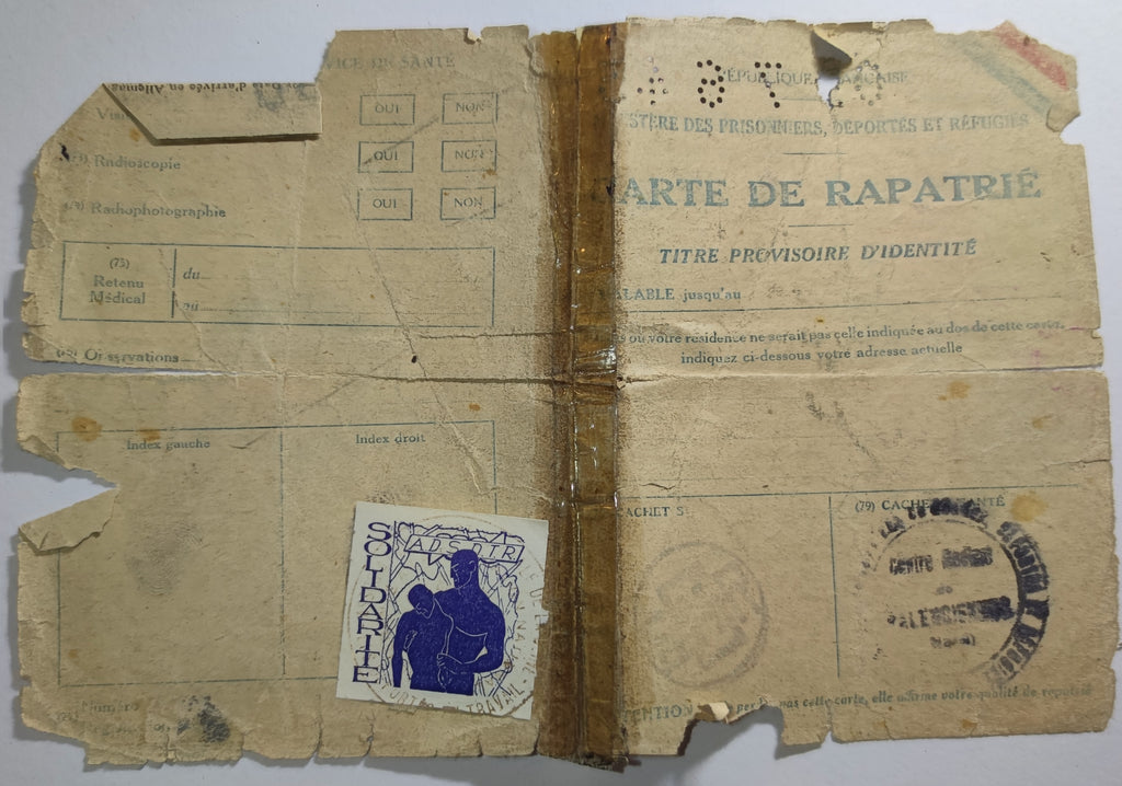 Archives d'un immigré italien, Dino Fabbri (1911-1985) : de Lucques à Alfortville, naturalisation 1939, exode, Berlin 1944, rapatriement - lot de 19 documents et une gourmette