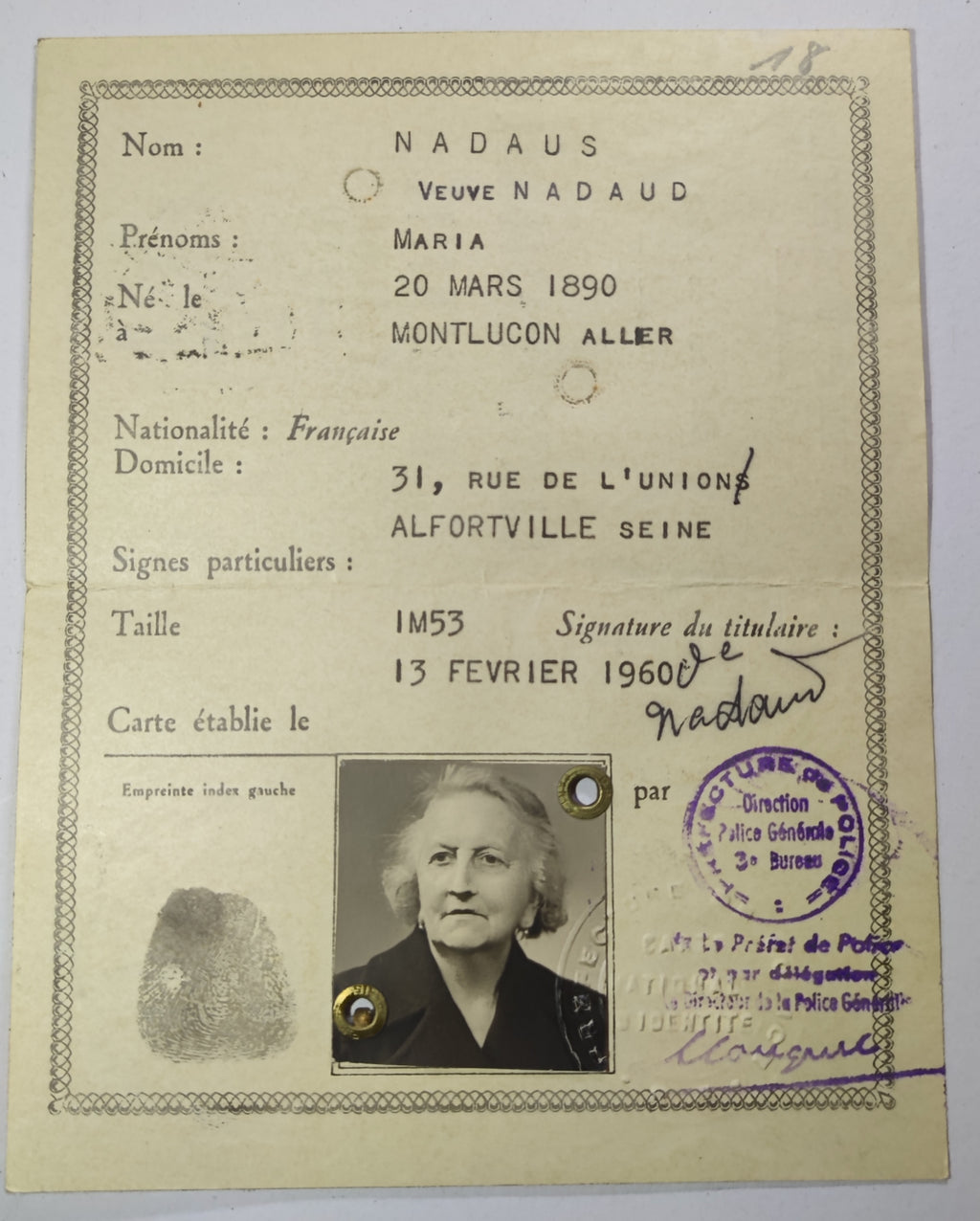 Groupement du poilu Gaston Nadaud (1889-1957), classe 1909 : livret militaire 1914-1919 et sa pochette, carte du combattant, papiers de famille et portrait de cuirassier - Alfortville