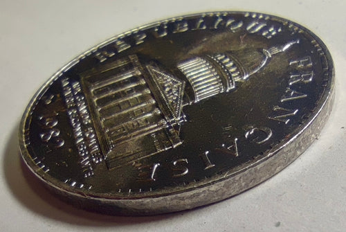 100 francs Panthéon 1982, argent 900, Ve République (première année de frappe)