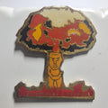 Pin’s Gendarmeries du Pacifique, champignon atomique et tiki, vers 1990