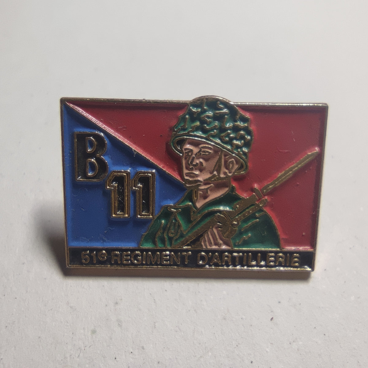 Pin’s 51e régiment d'artillerie, batterie B11, vers 1990