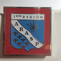Pin’s ARASP, 1re région, modèle carré, vers 1990